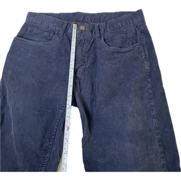 Brooks brothers pants Mens Red fleece Corduroy flat front straight Navy 31x30 - Picture 3 of 8
